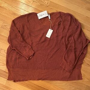 Wishlist Women's Rich Rust Crew Neck Sweater